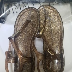 Jimmy Choo jelly sandal bronze